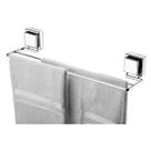 Suporte Porta Toalha Toalheiro Duplo 45cm Ventosa Parede Banheiro Cromado - 8054 Future