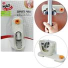 Suporte / porta vassoura com encaixe de plastico autoadesivo 11,7x6x4,2cm na cartela - Clink Suporte / porta vassoura com encaixe de plastico autoadesivo 11,7x6x4,2cm na cartela - Clink