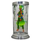 Suporte Porta Vela 7 Dias Vidro Metal Orixá Oxóssi Com Vela