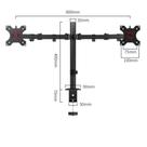 Suporte Portátil Com Dupla Montagem de Mesa Para Monitor Com Bandeja Para Notebook Tela de 17"-32"