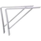 Suporte Prateleira Mao Francesa Overtime Reforcado 30Cm Branco - Kit C/12 Pecas Suporte Prateleira Mao Francesa Overtime Reforcado 30Cm Branco - Kit C/12 Pecas