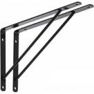 Suporte Prateleira Mao Francesa Overtime Reforcado 50Cm Preto - Kit C/12 Pecas Suporte Prateleira Mao Francesa Overtime Reforcado 50Cm Preto - Kit C/12 Pecas