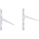 Suporte Prateleira Multivisao Aco Simples Branco 25Cm Trilho Ss-25