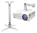 Suporte Projetor De Teto Parede Datashow Universal Regulável Cor Branco