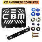Suporte Protetor Placa Moto Mercosul Antifurto CBM Plástico