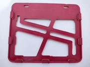 Suporte Protetor Placa Moto Mercosul Ganhe Vermelho Suporte Protetor Placa Moto Mercosul Ganhe Vermelho