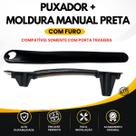 Suporte Puxador TRASEIRO PRETO DIREITO Interno modelo 4 portas e Acabamento Moldura Manual Novo Uno Vivace Fiat 2011 até 2015