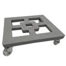 Suporte Quadrado com Roda 25cm para Vasos Alpe e Aritana