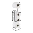 Suporte Quadrado Porta Papel Higiênico de Chão 4 Rolos Banheiro Aramado Preto Fosco - 81/5 Azzo Suporte Quadrado Porta Papel Higiênico de Chão 4 Rolos Banheiro Aramado Preto Fosco - 81/5 Azzo