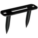 Suporte refletor preto 2 espetos estacas chão jardim