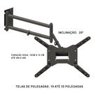 Suporte Reforçado De Parede Tv/monitor De 19 A 55 Polegadas
