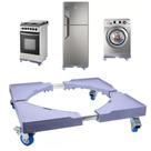 Suporte Rodinhas Ajustável Móvel De Refrigerador, Freezer, Geladeira, Fogão e Máquina De Lavar Em Aço Inox Suporta Até 400Kg Suporte Rodinhas Ajustável Móvel De Refrigerador, Freezer, Geladeira, Fogão e Máquina De Lavar Em Aço Inox Suporta Até 400Kg