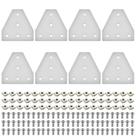 Suporte SeekLiny 3030 T Plate Connector Plate Joint Plate x8 Silver Suporte SeekLiny 3030 T Plate Connector Plate Joint Plate x8 Silver