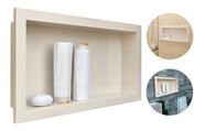 Suporte Shampoo Nicho Para Banheiro Embutir 30x60cm Bege