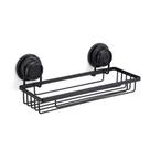 Suporte Shampoo Retangular Black Ventosa Redonda 2605 Arthi