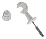 Suporte Simples Branco P/ Varão De Cortina Grosso 28mm