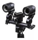 Suporte Soquete Duplo E27 Sombrinha Com Suporte P/ Flash Cor da estrutura Preto 110V/220V