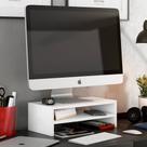 Suporte Stand Base Para Tela Monitor Laptop Soft Elevado 45cm em MDF com 01 Prateleira - Abmaza