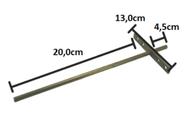 Suporte T para prateleira invisível de 20cm bicromatizado