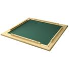 Suporte Tabuleiro para Jogos de Cartas e Dominó 66x66 cm Madeira Duratex Pinus Natural Feltro Verde