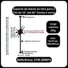Suporte teto ao móvel para 2 TVs, monitores 10" a 55"