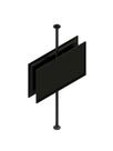 Suporte teto ao móvel para 2 TVs, monitores 10" a 55"