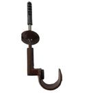 Suporte teto para varão 19mm - tabaco