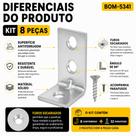 Suporte Tipo Cantoneira Galvanizada 25mm Com Parafusos BOM5341 Suporte Tipo Cantoneira Galvanizada 25mm Com Parafusos BOM5341