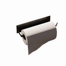Suporte Toalha Papel Aluminio Filme Adesivo Multiuso Sem Furo Preto Fosco