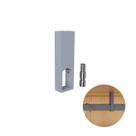 Suporte Topo Central Em Cromo Acetinado Para Cabideiro Cintre Rometal