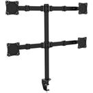 Suporte Torre ELG Multiarticulado de Mesa para 4 Monitores de 14 a 27, com Ajuste de Altura, Até 5kg, Preto - F50X4