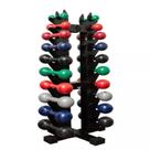 Suporte Torre para 20 Halteres Chão + Halteres Suporte Torre para 20 Halteres Chão + Halteres