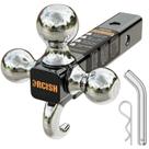 Suporte tri-Ball para engate de reboque com gancho e pino 10.000 libras