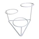 Suporte Triangulo de Mesa para 3 Vasos 11 Branco - JC JARDIM Suporte Triangulo de Mesa para 3 Vasos 11 Branco - JC JARDIM