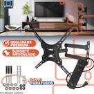 Suporte Triarticulado TV 32 a 55 Polegadas Inclinável Universal com Extensão Elétrica 4 Saídas