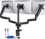 Suporte triplo para monitor ErGear Gas Spring para telas de 13-27" Suporte triplo para monitor ErGear Gas Spring para telas de 13-27"