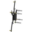 SUPORTE TV 10 a 42 VESA 200X200 1 MOVIMENTO PAREDE PRETO