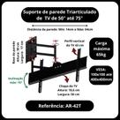Suporte TV 50 a 75 TriArticulado Braço Longo 64cm Super Reforçado 65kg