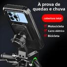 Suporte Universal À Prova d'Água Para GPS De Motocicleta 360 graus Suporte Ajustável Para Celular