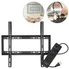Suporte Universal Fixo Slim para TV 23 á 63 até 50 kg Filtro de Linha 4 Tomadas 85 cm incluso Kit Instalação Parede