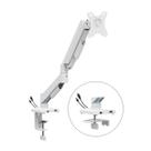Suporte USB de Mesa para Monitor 17 a 32 Polegadas com Ajuste de Altura Giro e Inclinação Até 9kg Branco