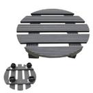 Suporte Vaso Planta Redondo Com Rodas Pallet Movel Decoracao Deck Jardim Varandas Sacadas Resistente Versatil