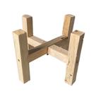 Suporte Vasos De Plantas 15x15cm Interno Madeira Pinus Tripé