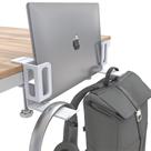 Suporte vertical para laptop NODOCA com suporte para fone de ouvido, branco
