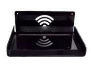 Suporte Wifi Bluray Roteador Receptores Modem Acrílico Preto Suporte Wifi Bluray Roteador Receptores Modem Acrílico Preto
