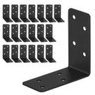Suporte YVHFWOY 90 Ângulo Reto 77x77x38mm Aço Preto 20 unidades