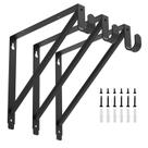 Suportes de armário e prateleiras Homydom Heavy Duty Black, pacote com 3