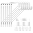 Suportes de barras de armário AYAYGD Heavy Duty White 11 x 11 cm de aço