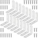 Suportes de canto HANFUGA White 6,5 cm, aço inoxidável, 16 unidades Suportes de canto HANFUGA White 6,5 cm, aço inoxidável, 16 unidades