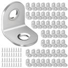 Suportes de canto ZOENHOU em aço inoxidável L 20x20mm com 200 parafusos